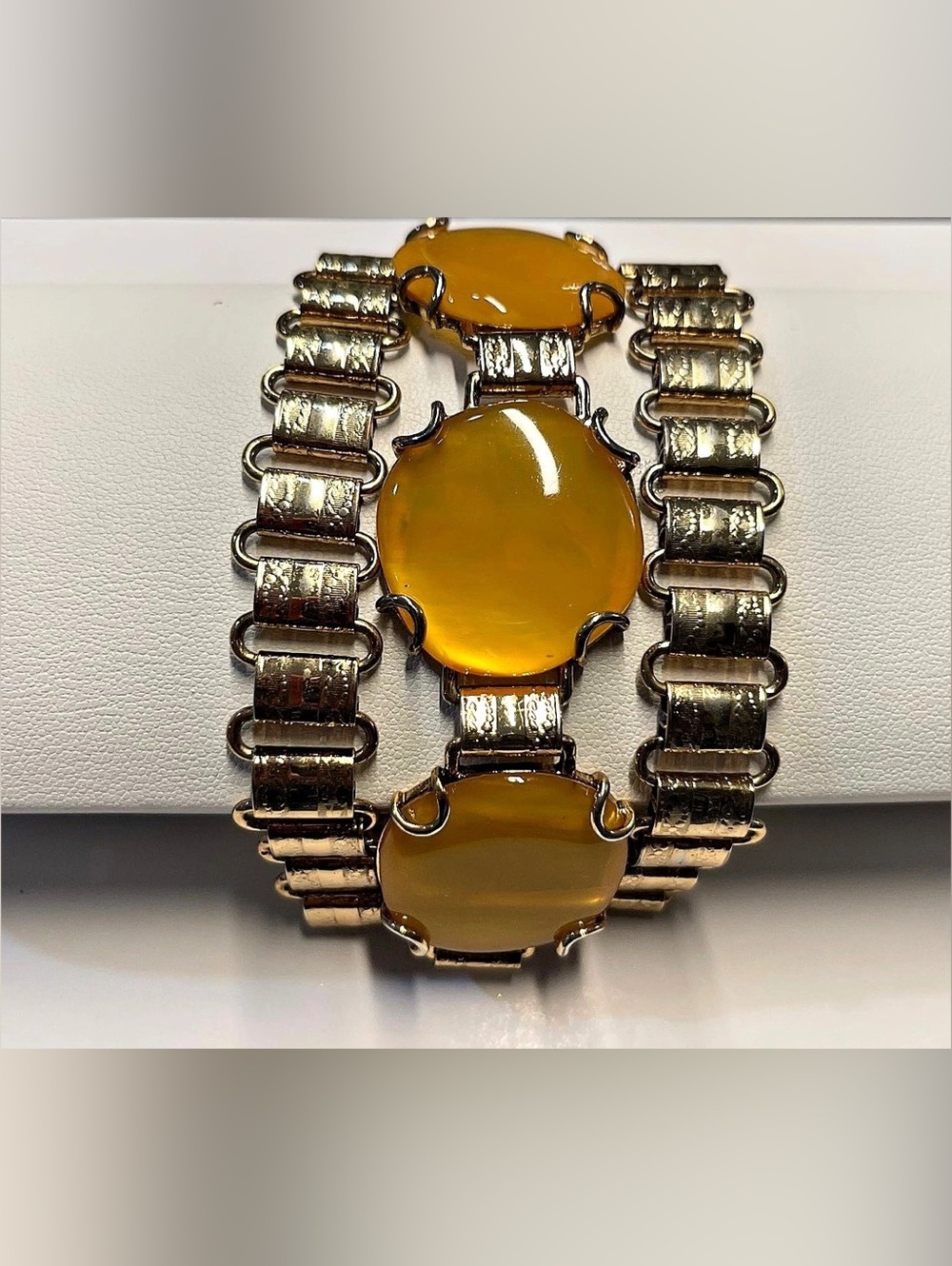 Banana Republic Gold-Tone Yellow Stone Statement Bracelet